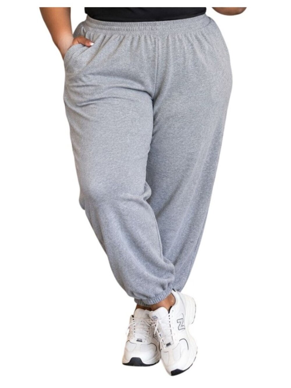 Time And Tru Size XXL Jogger Sweatpants Light Grey Pockets Elastic Waist & Cuffs